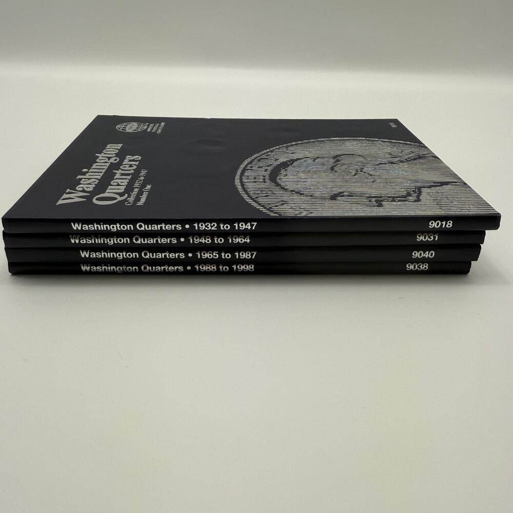 Whitman Washington Quarter Coin Folders - Lot of 4 (1932–1998)